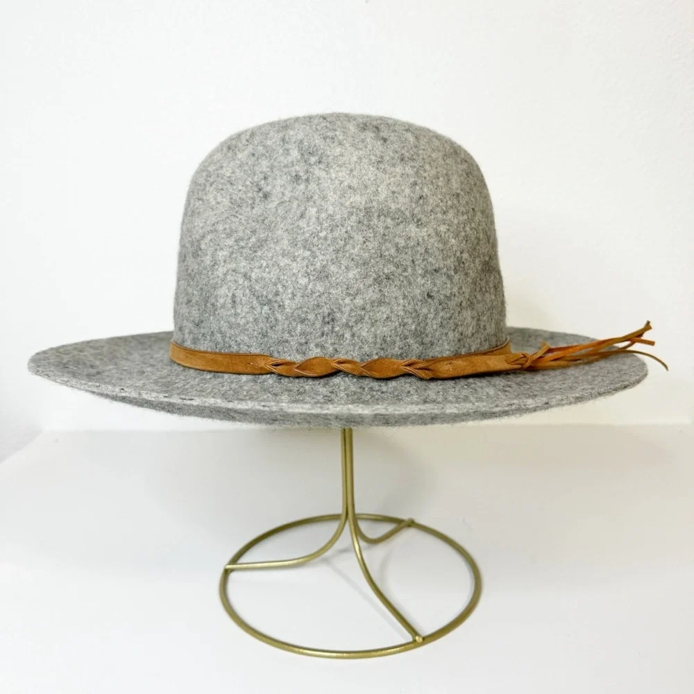 High Crown Felted Wool Braided Tassel Trim Panama Boho Festival Hat